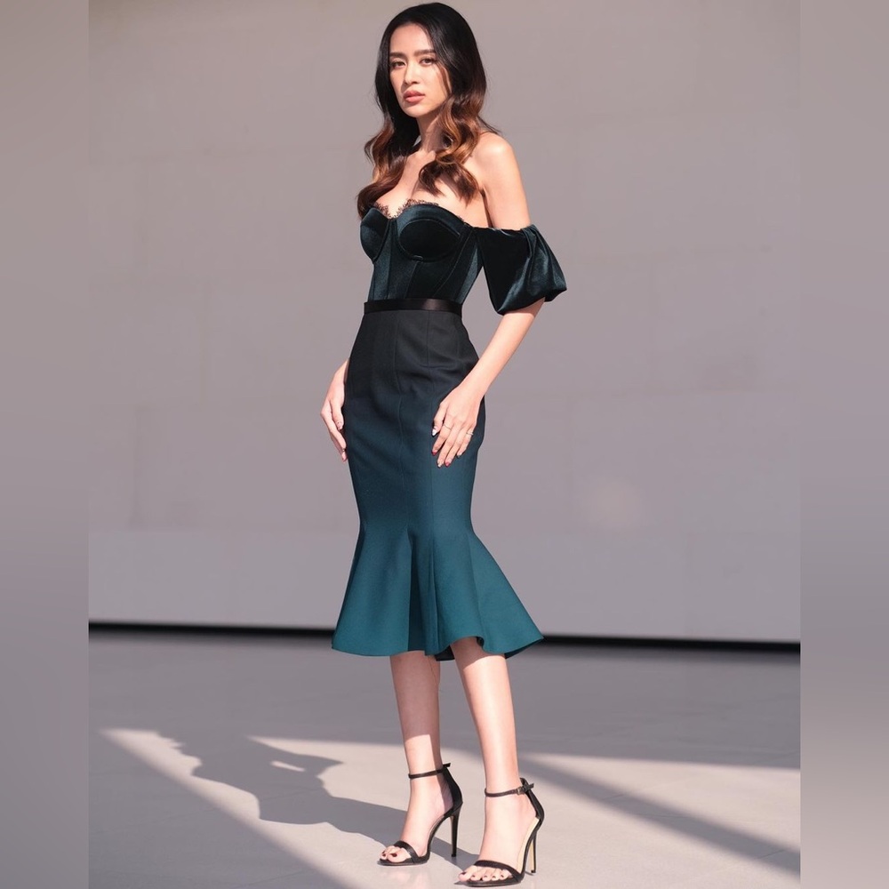 🛑Poem Bangkok skirt black and Teal